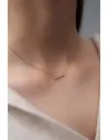 Срібне кольє з білими фіанітами та покрите позолотою (Арт 6013 п)