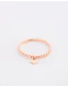 Срібна каблучка з підвісом у формі серця, покрита позолотою (Арт 767 п)