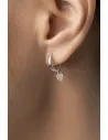 Сережки з застібкою конго у вигляді сердечок (Ар 1285 р)